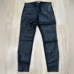 Banana Republic Sloan Black Leather Leggings Size 6